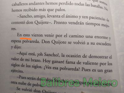En esto
En esto vieron venir por el camino...
Keywords: narración;entonces