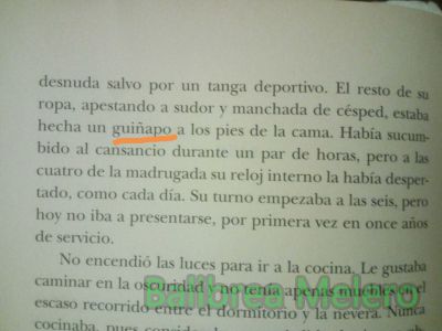 Guiñapo
Hecha un guiñapo a los pies de la cama
1. m. andrajo (‖ pedazo o jirón de tela).

2. m. Persona que anda con vestido roto y andrajoso.

3. m. Persona envilecida, degradada.

4. m. Persona moralmente abatida, o muy débil y enfermiza.
Keywords: aspecto;apariencia;negativo