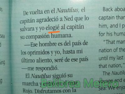elogié
elogié al capitán su compasión humana
Keywords: elogié;decir;alagar