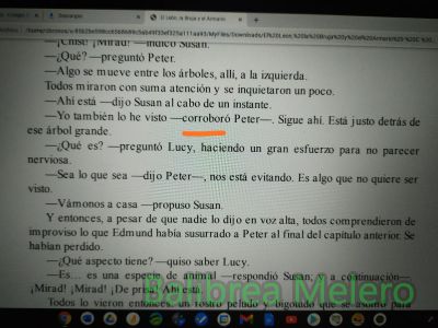 Corroboró
Yo también lo he viso -corroboró Peter.
Keywords: dijo