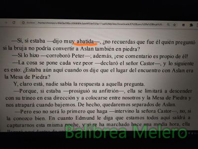 abatida
Estaba muy abatida
Keywords: sentimiento;triste;cansado;negativo