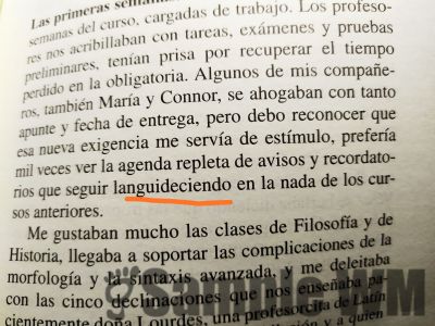 languidecer
seguir languideciendo en la nada de los cursos anteriores
Keywords: aburrirse;pocho;estropearse;envejecer