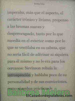 introspección
Nevinson rehuía la introspección

1. f. Mirada interior que se dirige a los propios actos o estados de ánimo.
Keywords: sentimiento;forma de ser;personalidad