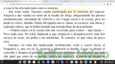 Embargado
Timoteo estaba embargado por la emoción
Keywords: sentimiento;narración